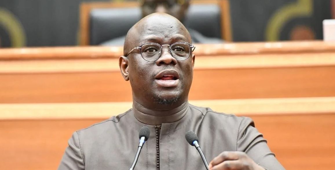 Senegalese Finance Minister Cheikh Diba presenting UEMOA reforms