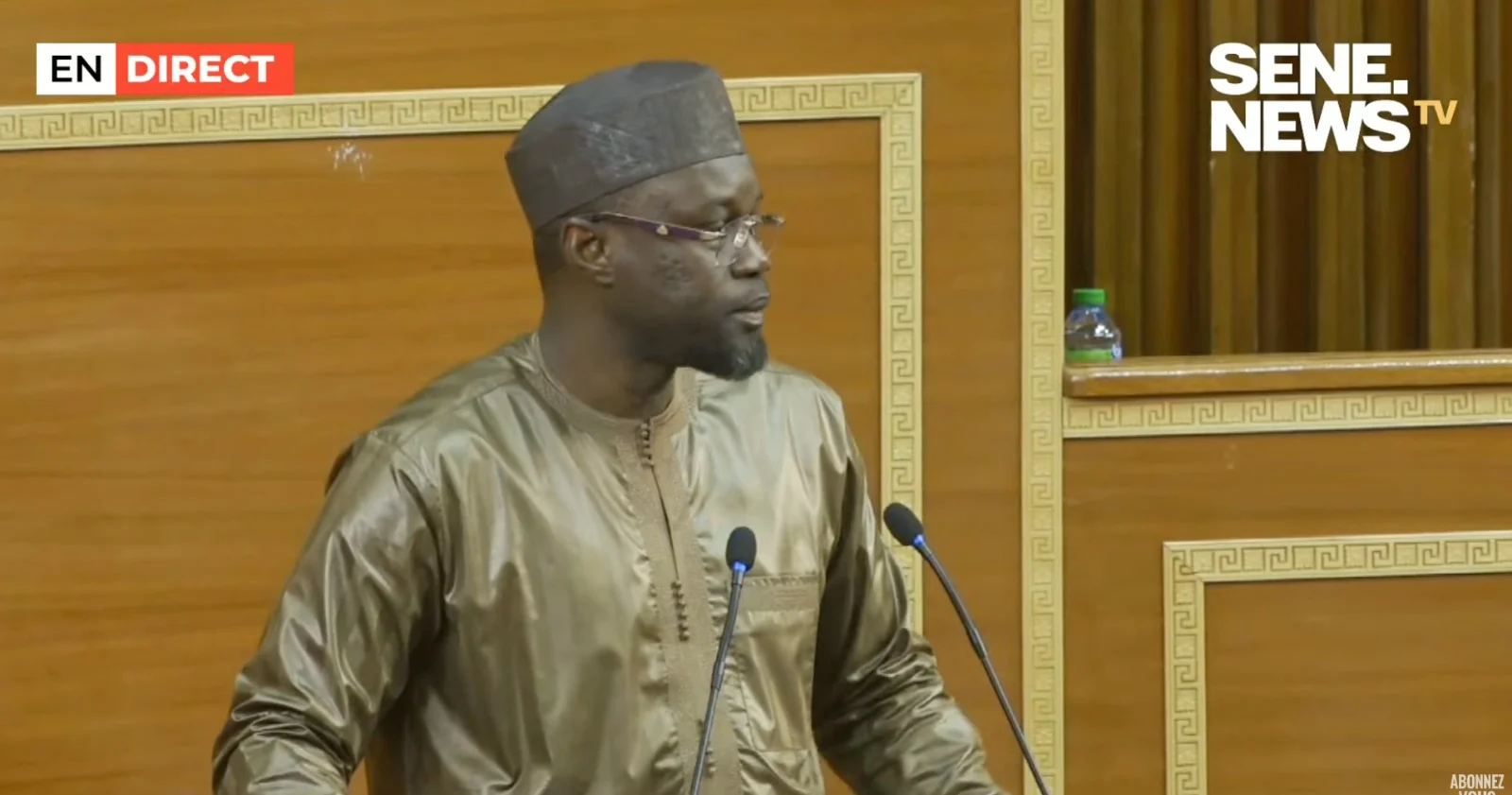 Senegal Prime Minister Ousmane Sonko speaking about anti-homosexuality laws