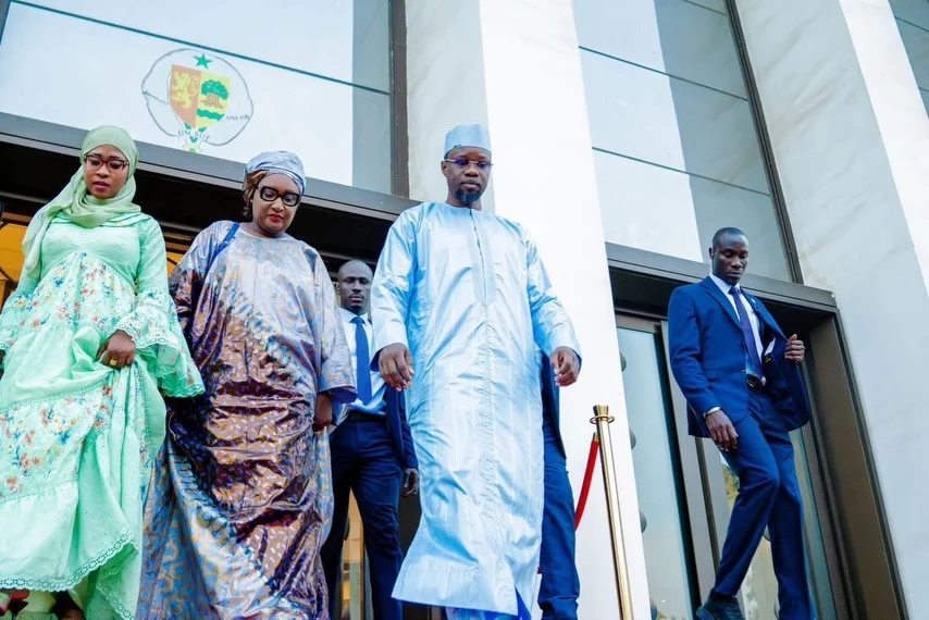 Handover ceremony at Primature between outgoing and incoming Prime Ministers