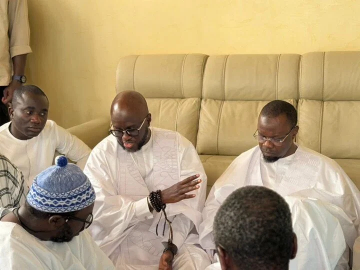 Ousmane Sonko in Touba during Serigne Cheikh Saliou Mbacké's condolence visit
