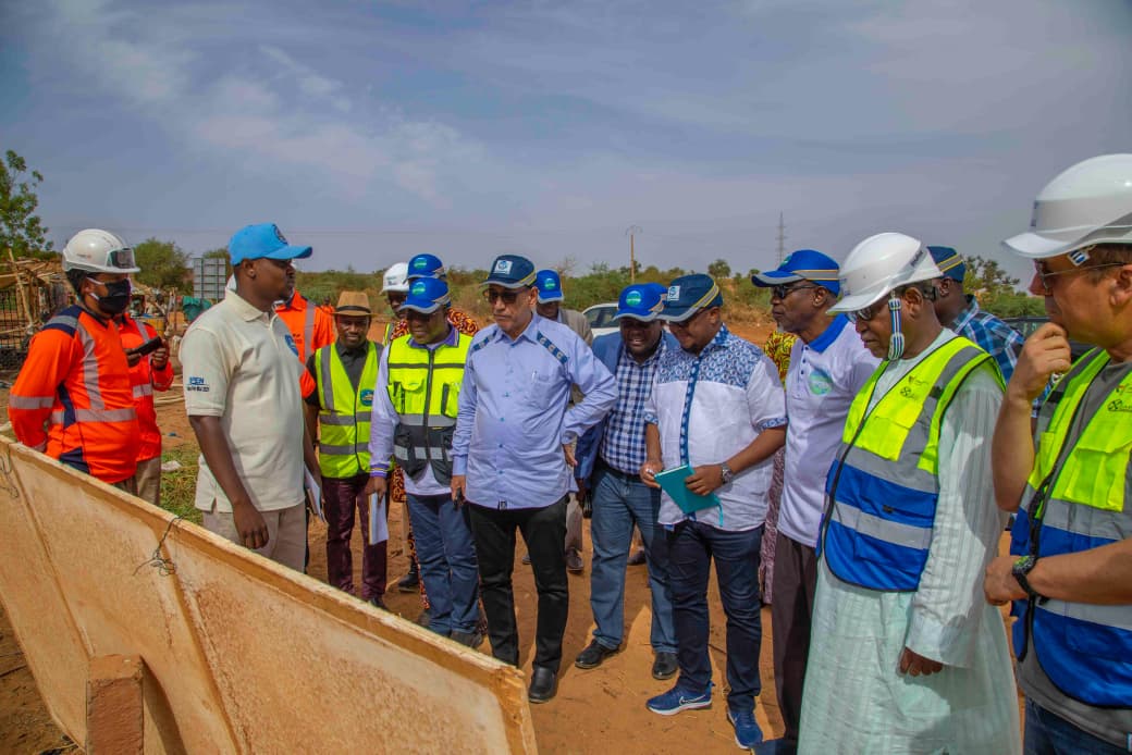 Construction progress of Niamey's third water treatment plant