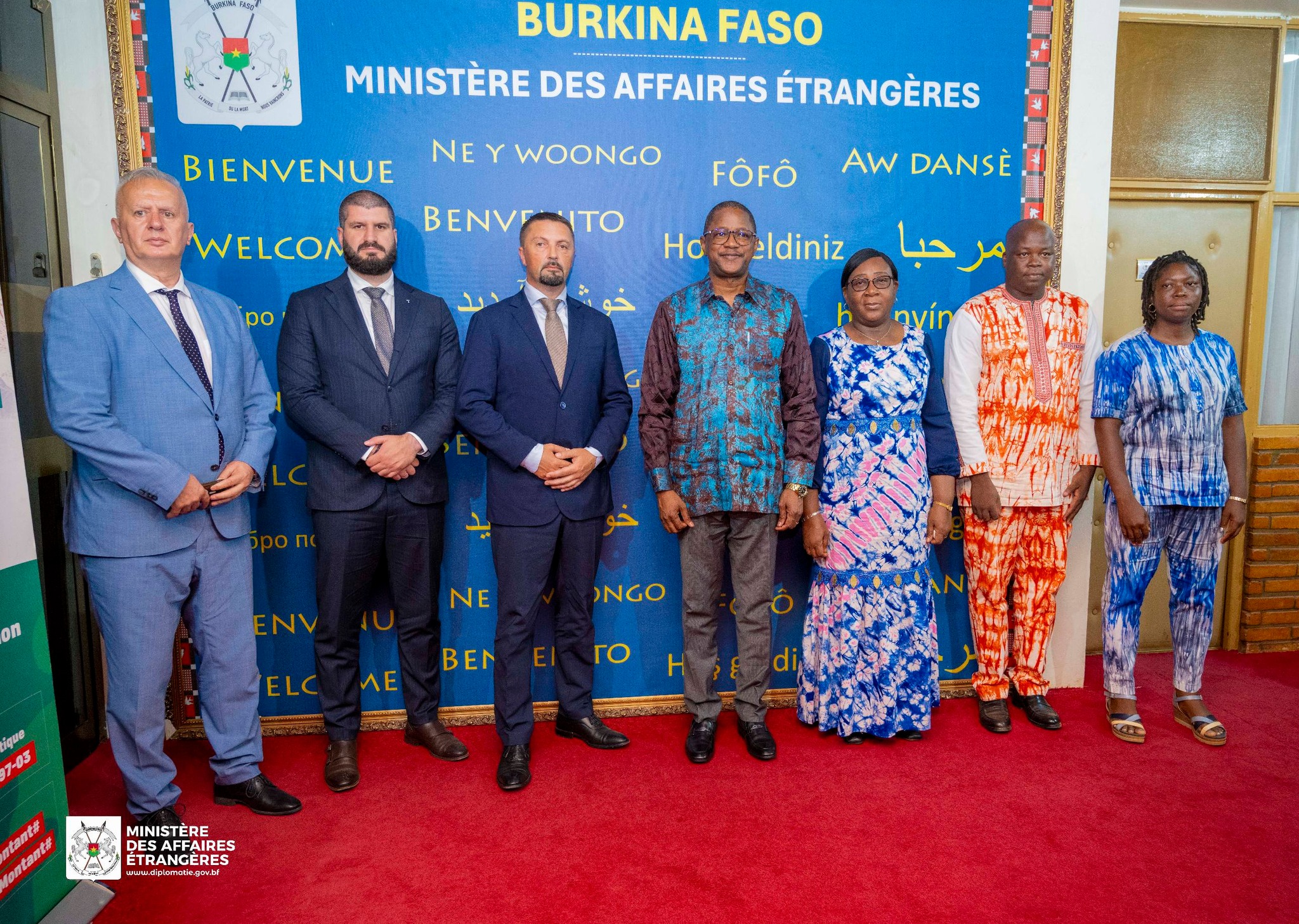 A delegation of Serbian parliamentarians led by Slavenko Ristic, chair of the Defense and Security Commission, during their meeting in Ouagadougou