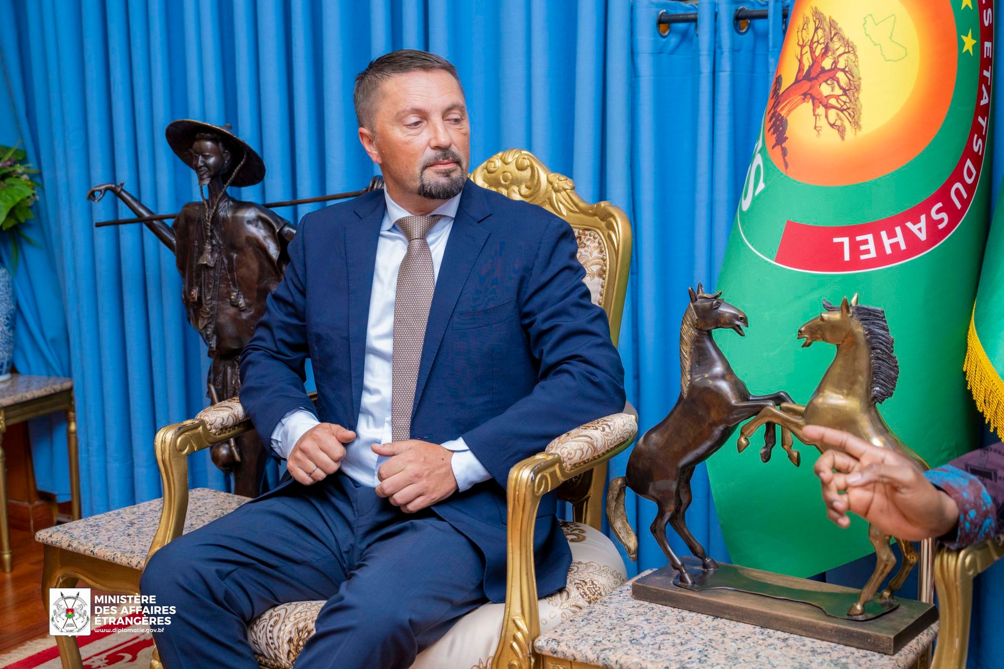 Slavenko Ristic, Serbian lawmaker and defense industry leader, during his visit to Ouagadougou