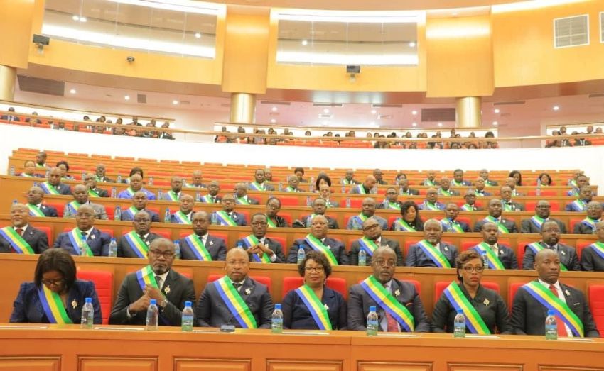 Deputies at the Congress in the Gabonese National Assembly