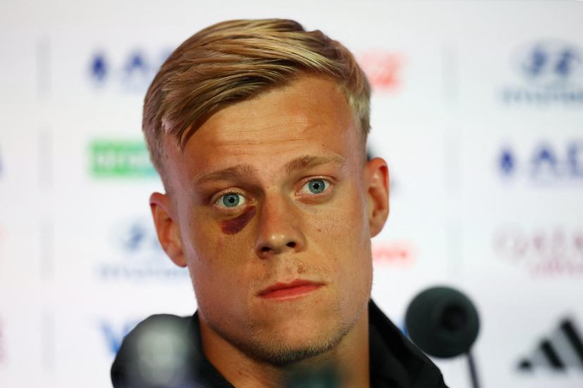 Jan Paul van Hecke during the Netherlands press conference on Friday