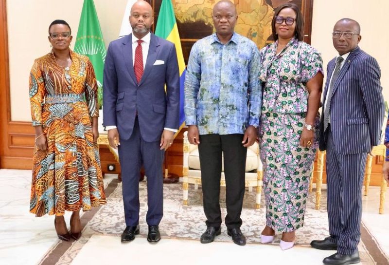 Gabonese President receiving AfCFTA delegation