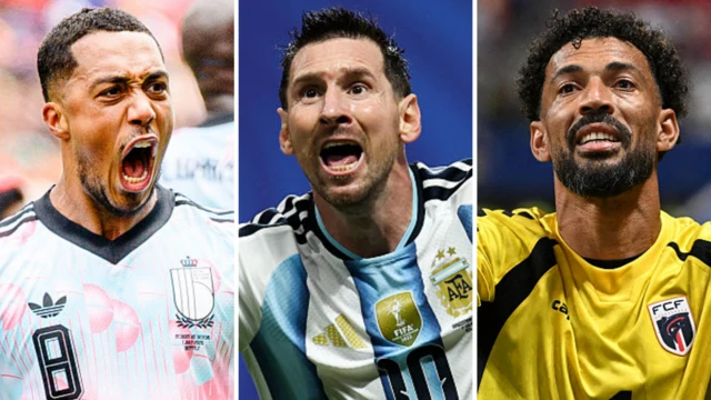 Belgian midfielder Youri Tielemans, Argentine captain Lionel Messi, and Cape Verdean goalkeeper Vozinha