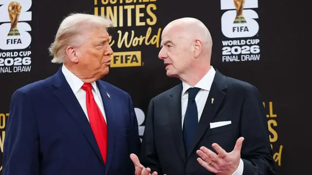 FIFA President Gianni Infantino and former US President Donald Trump