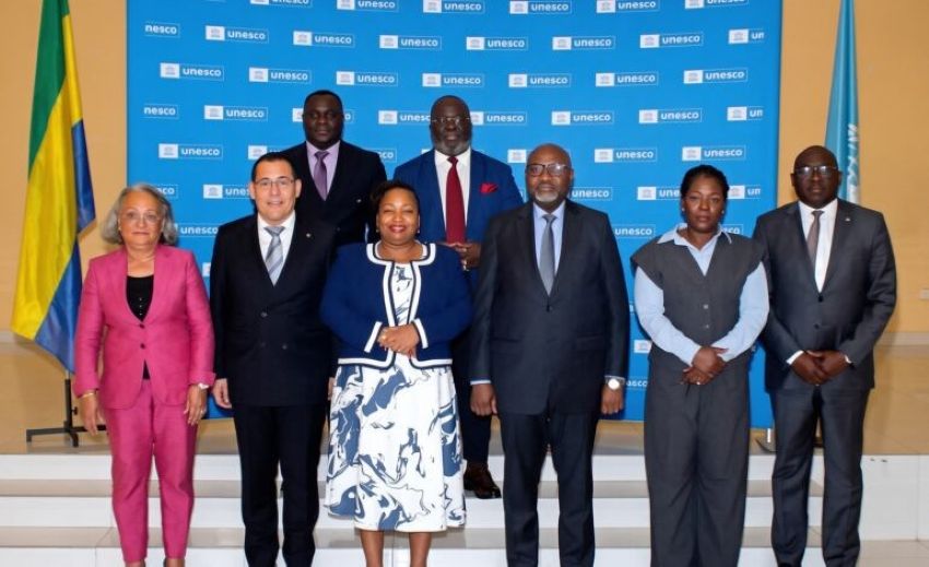 Government officials at the launch of Gabon's 2026-2030 education roadmap