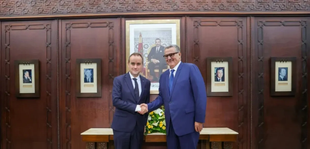French Prime Minister Sébastien Lecornu and Moroccan officials during a high-level meeting