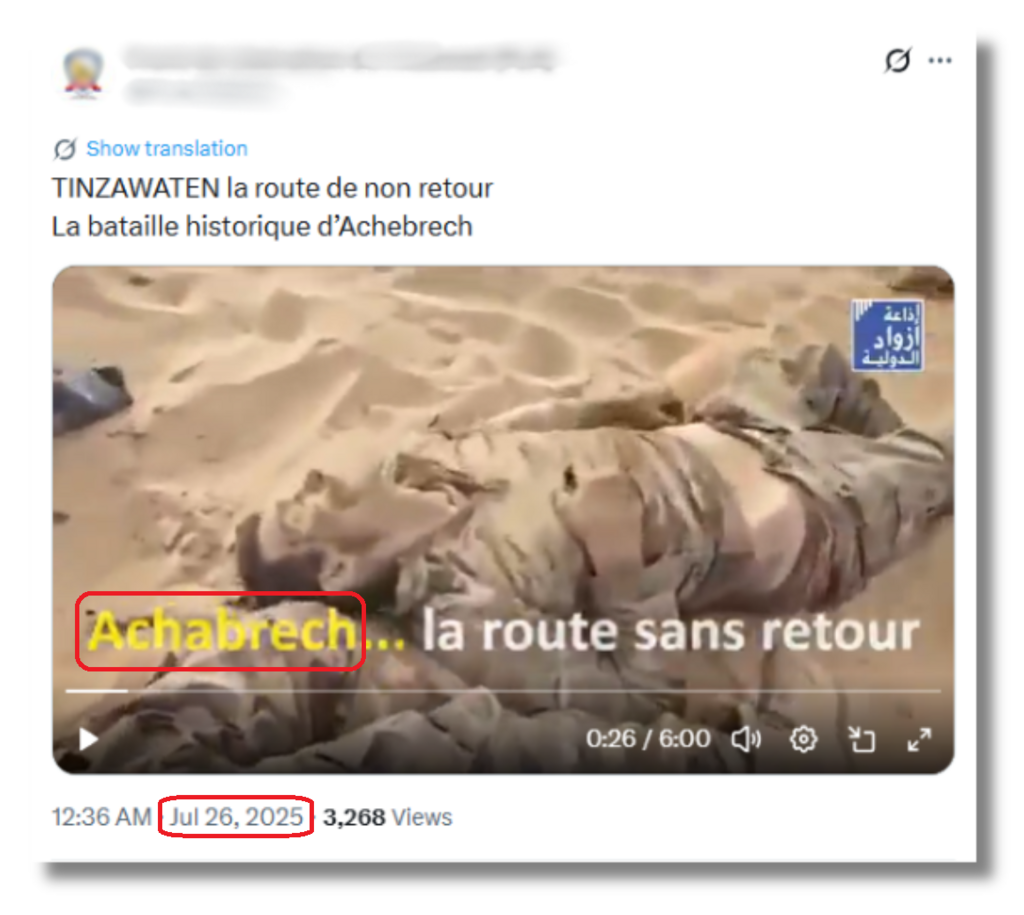 This document, uploaded by a northern Mali armed group, shows Russian soldiers killed in Tinzaouatène in 2024.