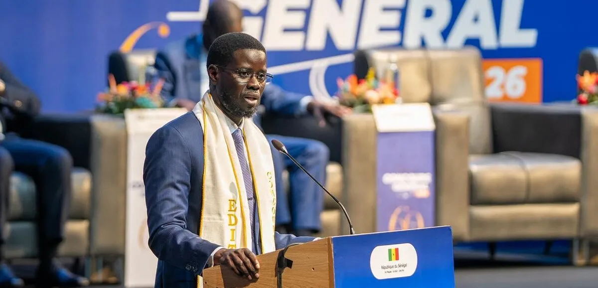 President Bassirou Diomaye Faye addressing top students during Dakar 2026 JOJ preparations