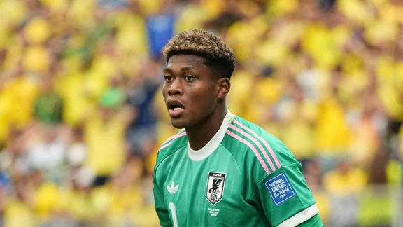 Zion Suzuki playing in goal for Japan during the 2026 World Cup