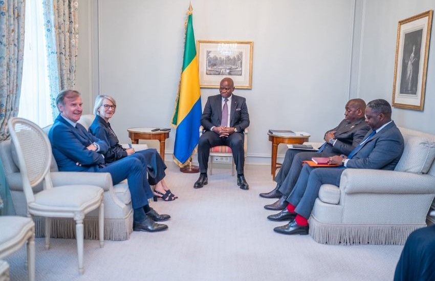 President Oligui Nguema meeting Anne Rigail, CEO of Air France