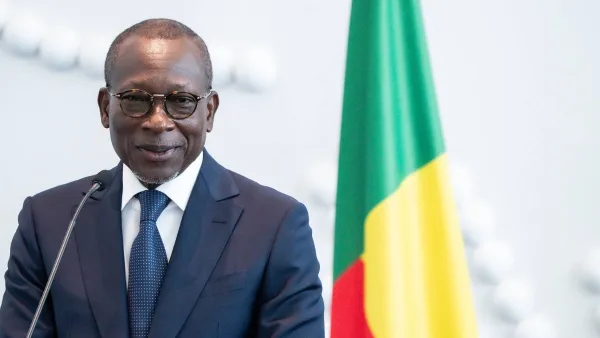 Patrice Talon during his Senate presidency
