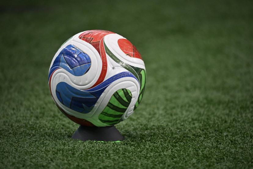 A football in motion during a match
