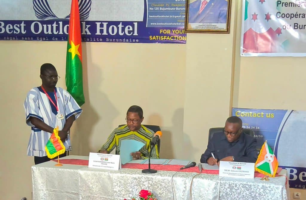 Burkina Faso and Burundi representatives during the signing ceremony