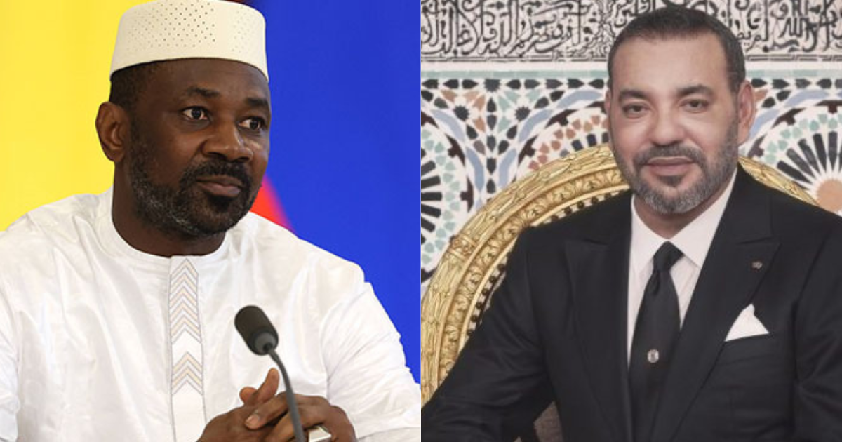 King Mohammed VI of Morocco and Mali's transitional leader Assimi Goïta
