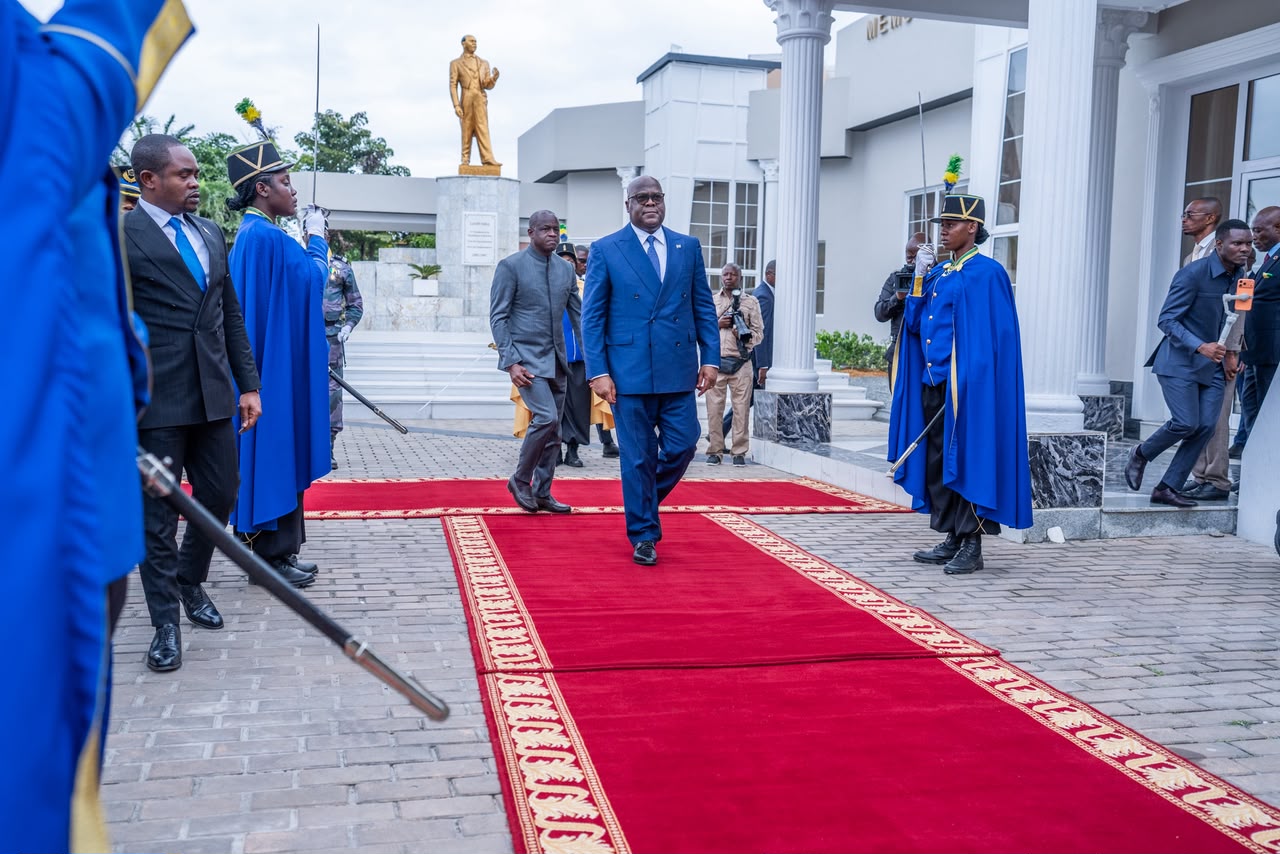 President Tshisekedi and Gabonese counterpart Brice Clotaire Oligui Nguema