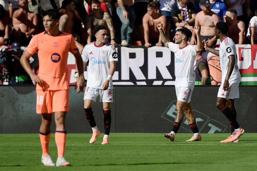 Isaac Romero celebrates his goal during Sevilla's 4-1 win over Barcelona at the Ramón Sánchez-Pizjuán in October 2025. Isaac Romero celebrates his goal during Sevilla's 4-1 win over Barcelona at the Ramón Sánchez-Pizjuán in October 2025.